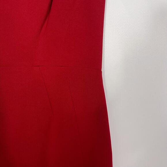 Diane Von Furstenberg 8 Rubiate Red Geovana Sleeveless Sheath Dress Scoop Neck - Picture 6 of 14
